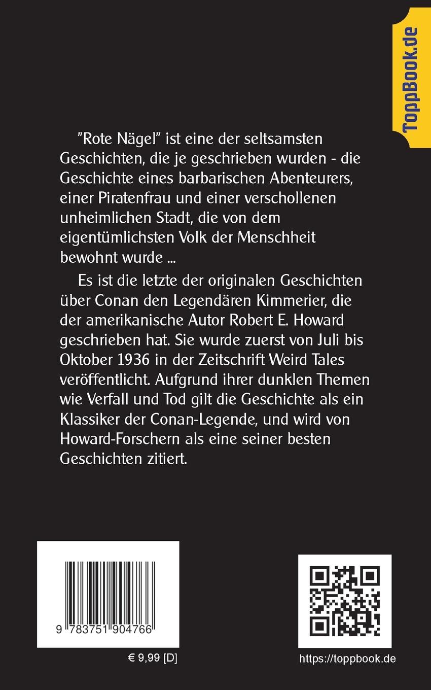 Rückseite: 9783751904766 | Conan der Legendäre | Rote Nägel | Robert E. Howard | Taschenbuch