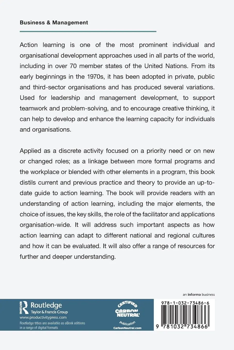 Rückseite: 9781032734866 | The Handbook of Action Learning | John Edmonstone | Taschenbuch | 2024