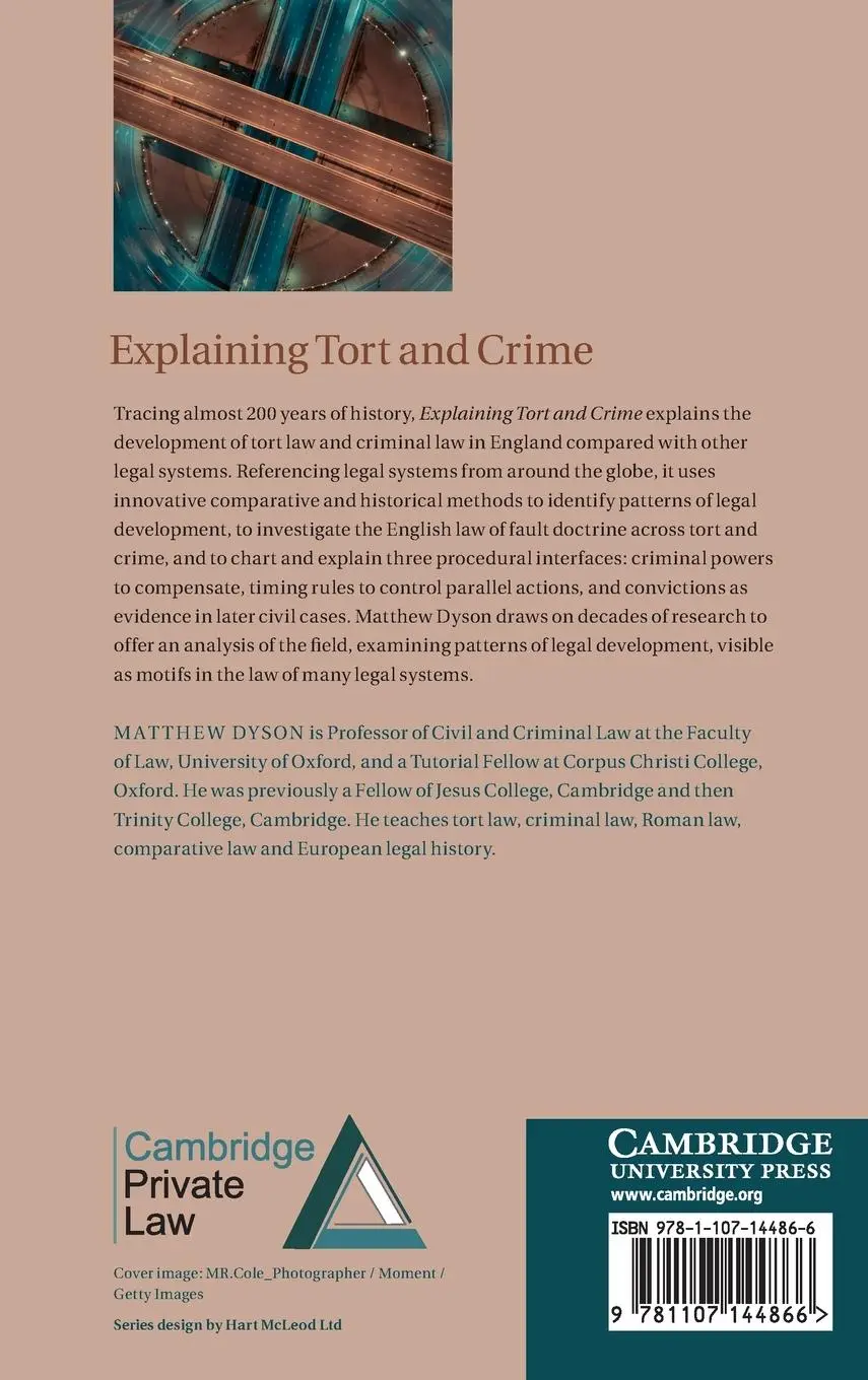 Rückseite: 9781107144866 | Explaining Tort and Crime | Matthew Dyson | Buch | Gebunden | Englisch