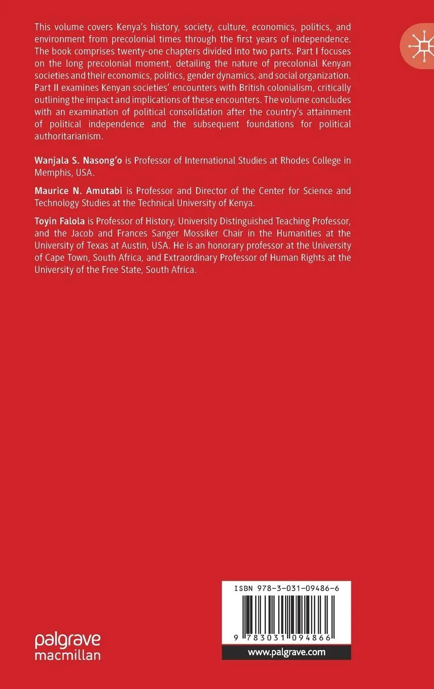 Rückseite: 9783031094866 | The Palgrave Handbook of Kenyan History | Wanjala S. Nasong'o (u. a.)