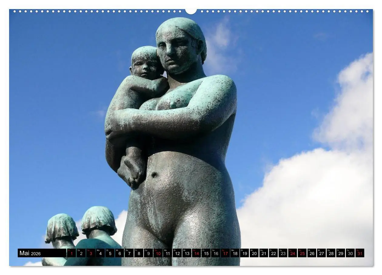 Bild: 9783516124866 | Vigeland Skulpturen Park Oslo (Wandkalender 2026 DIN A2 quer),...