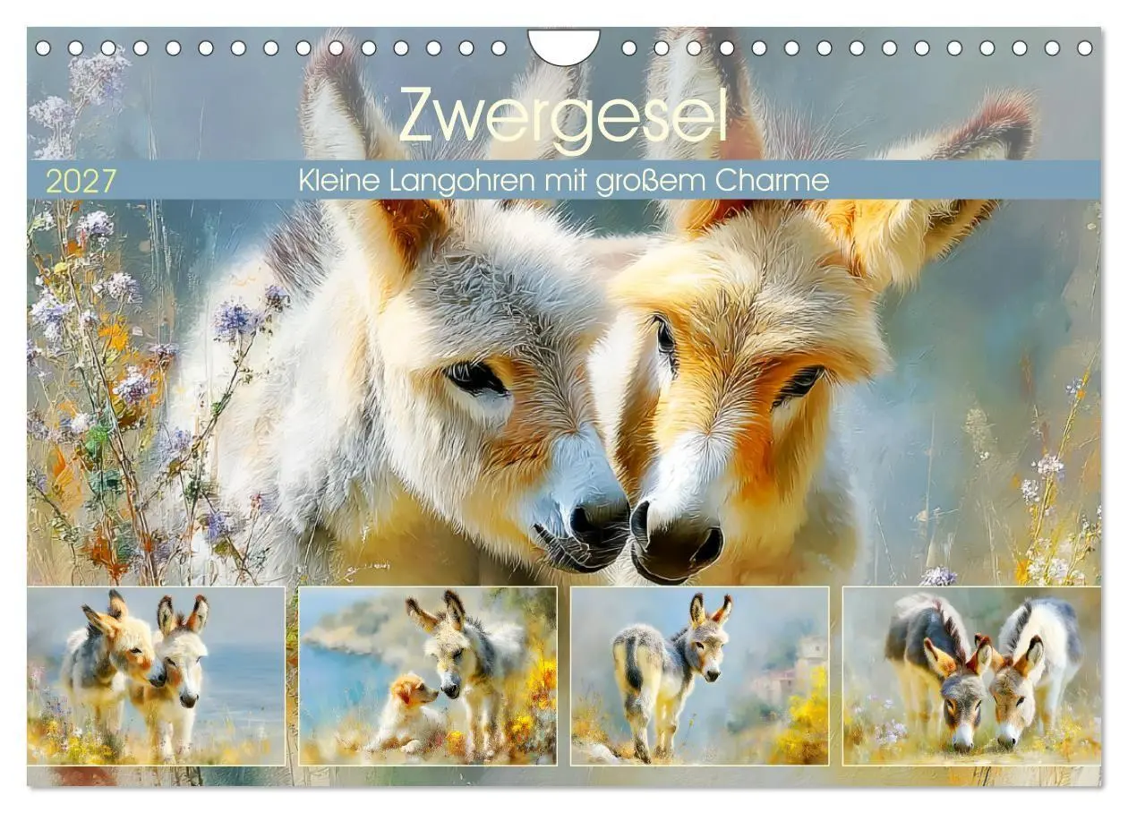Cover: 9783516814866 | Zwergesel. Kleine Langohren mit großem Charme (Wandkalender 2027...