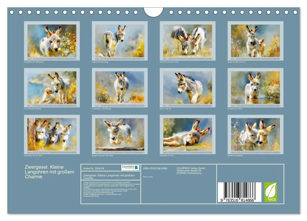 Bild: 9783516814866 | Zwergesel. Kleine Langohren mit großem Charme (Wandkalender 2027...