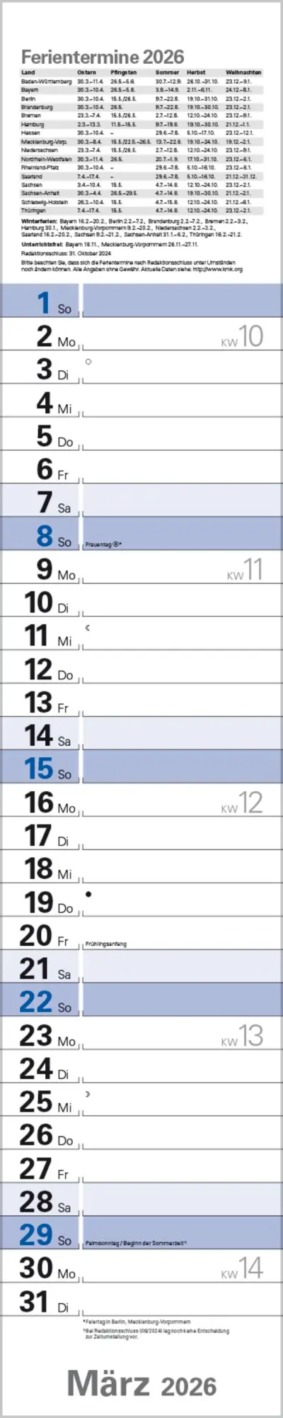 Bild: 9783731884866 | Planer Blau 2026 | Verlag Korsch | Kalender | Spiralbindung | 13 S.