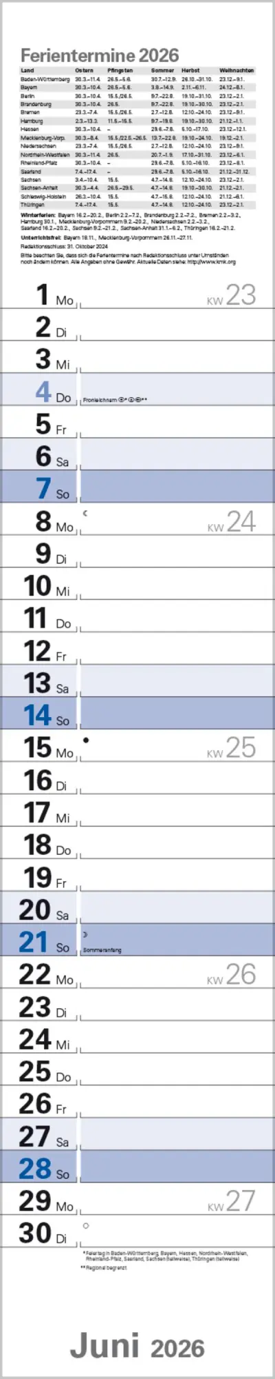 Bild: 9783731884866 | Planer Blau 2026 | Verlag Korsch | Kalender | Spiralbindung | 13 S.