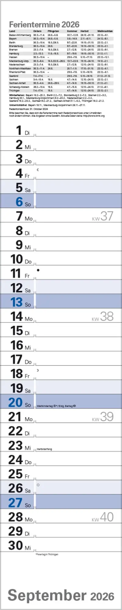 Bild: 9783731884866 | Planer Blau 2026 | Verlag Korsch | Kalender | Spiralbindung | 13 S.