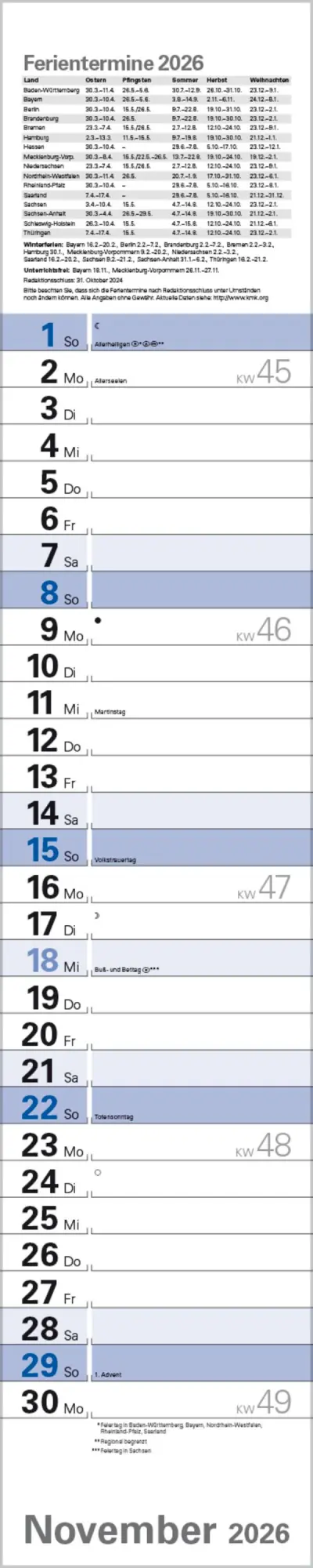 Bild: 9783731884866 | Planer Blau 2026 | Verlag Korsch | Kalender | Spiralbindung | 13 S.