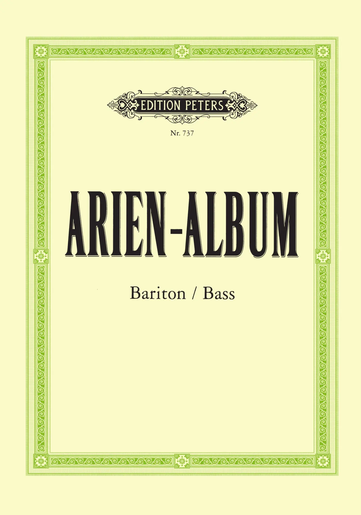 Cover: 9790014004866 | Aria Album for Baritone | mit Klavierbegleitung | Dörffel (u. a.)