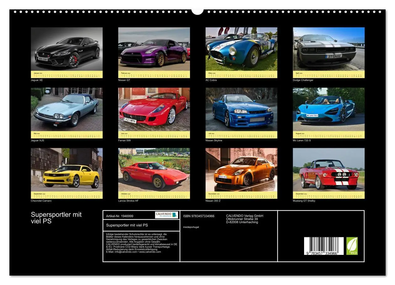 Bild: 9783457334966 | Supersportler mit viel PS (hochwertiger Premium Wandkalender 2026...