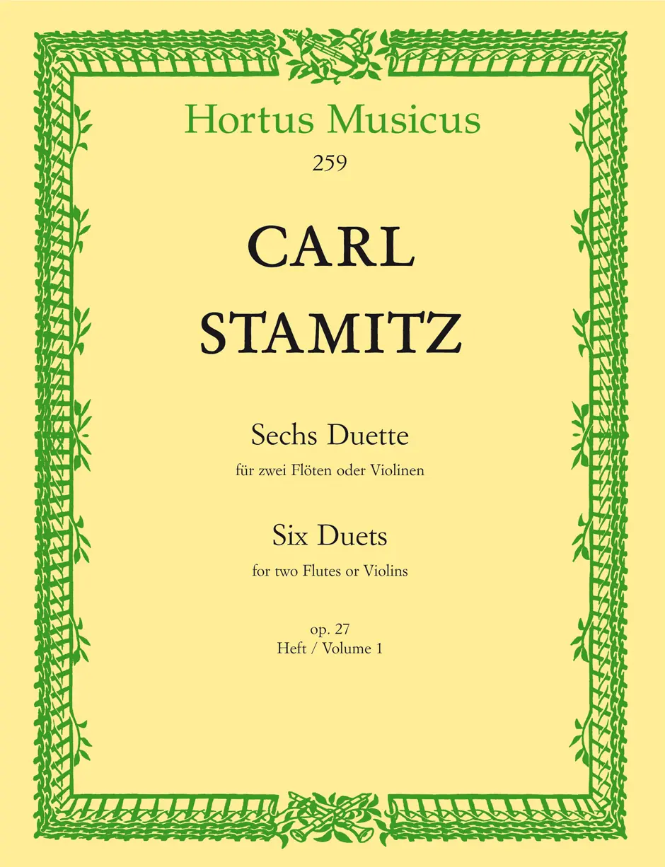Cover: 9790006004966 | Six Duets - Sechs Duette Op. 27 Vol. 1 | Carl Stamitz | Buch | Deutsch