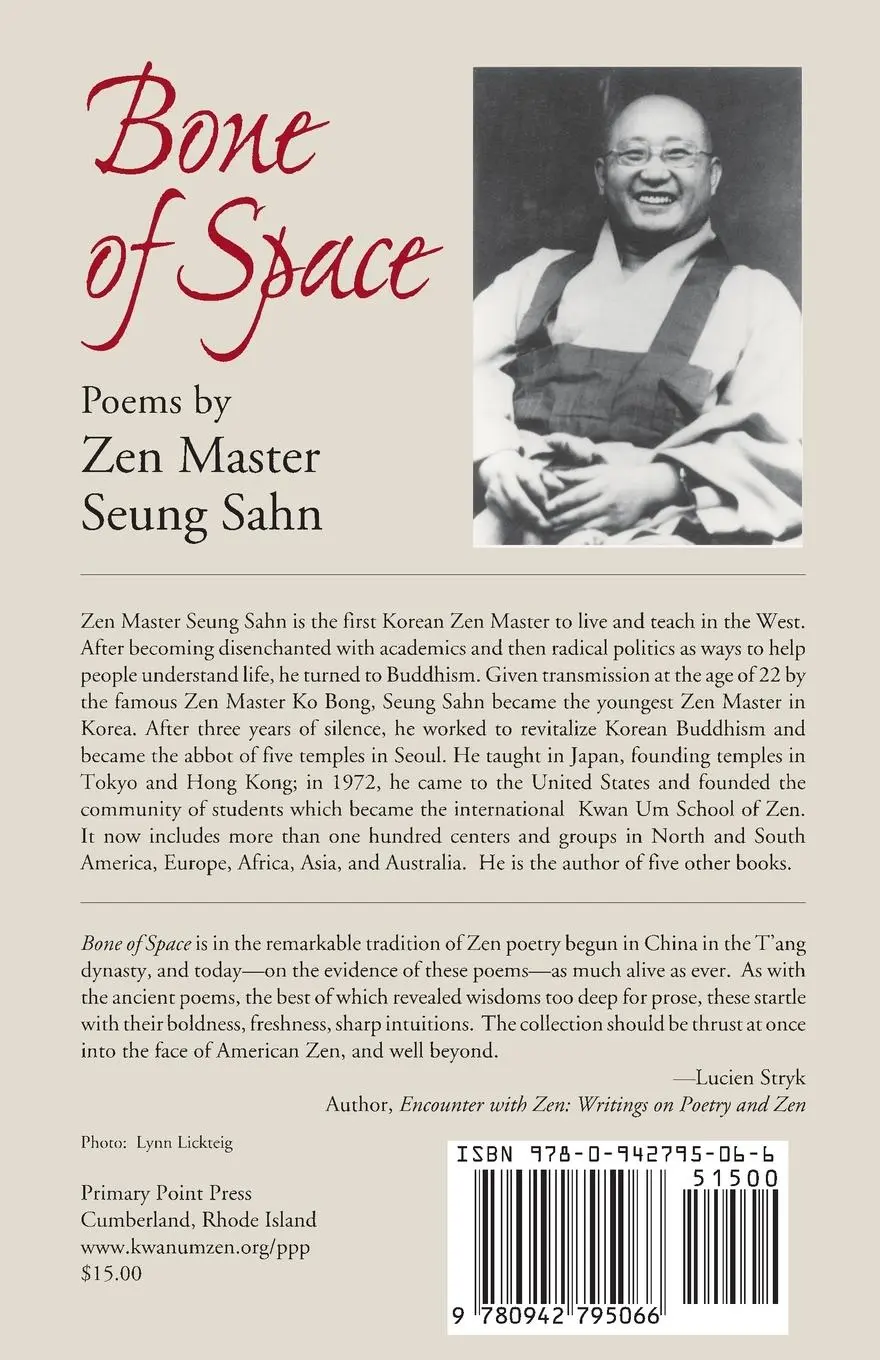 Rückseite: 9780942795066 | Bone of Space | Poems by Zen Master Seung Sahn | Seung Sahn | Buch