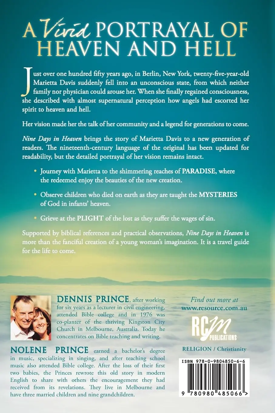 Rückseite: 9780980485066 | Nine Days in Heaven | A True Story | Dennis Prince (u. a.) | Buch