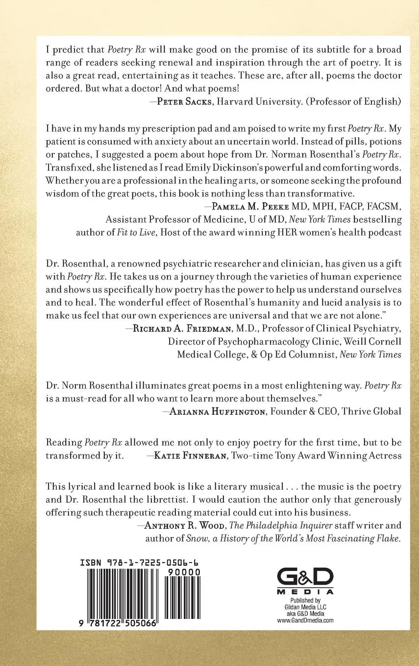 Rückseite: 9781722505066 | Poetry RX | How 50 Inspiring Poems Can Heal and Bring Joy to Your Life