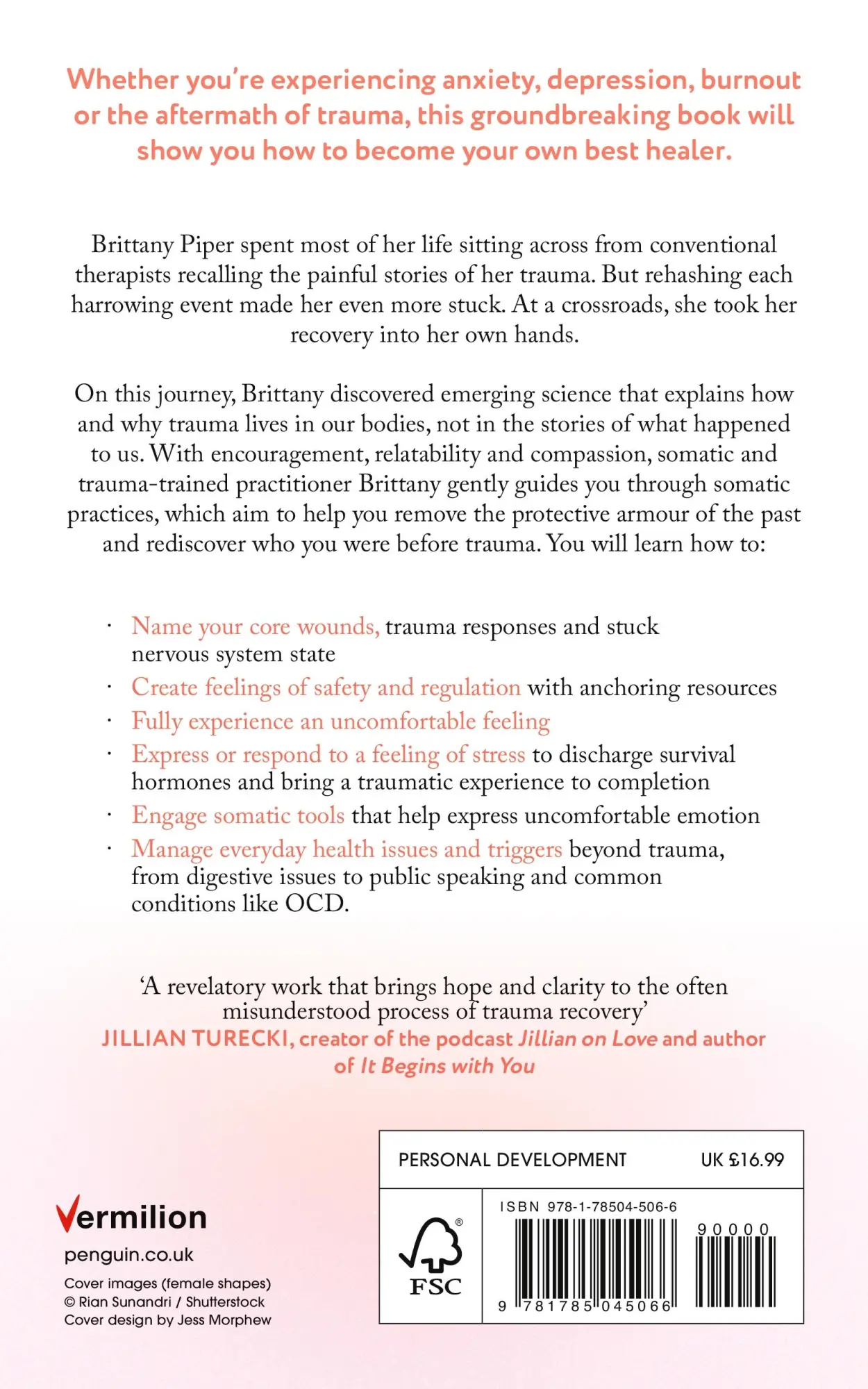 Rückseite: 9781785045066 | Body First Healing | Brittany Piper | Taschenbuch | Englisch | 2025