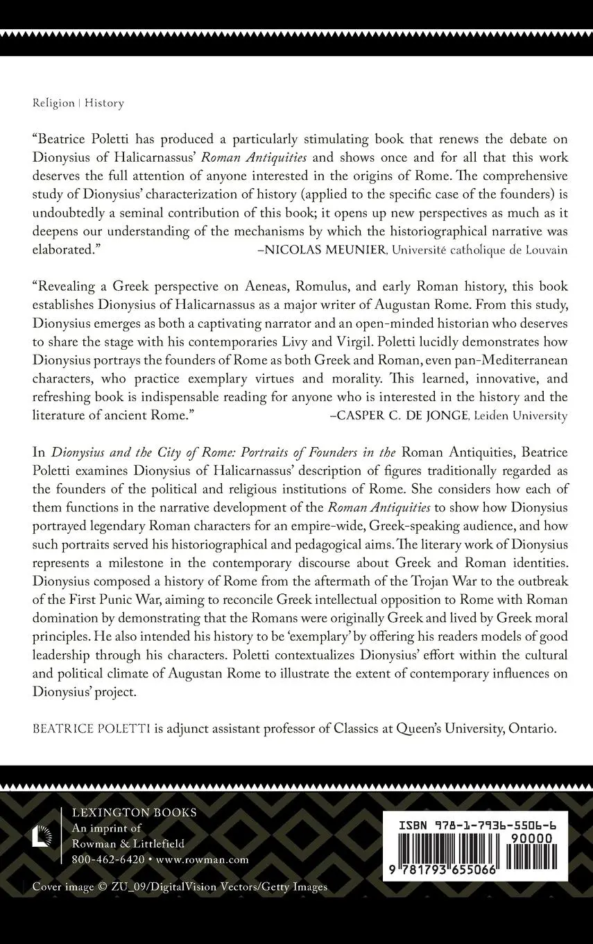 Rückseite: 9781793655066 | Dionysius and the City of Rome | Beatrice Poletti | Buch | Englisch