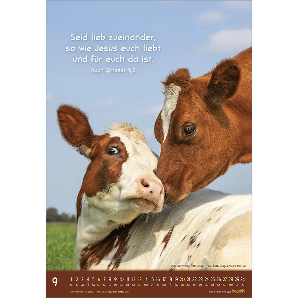 Bild: 9783754845066 | Meine kleine Welt 2026 | Tierkalender mit Bibelworten | Kalender