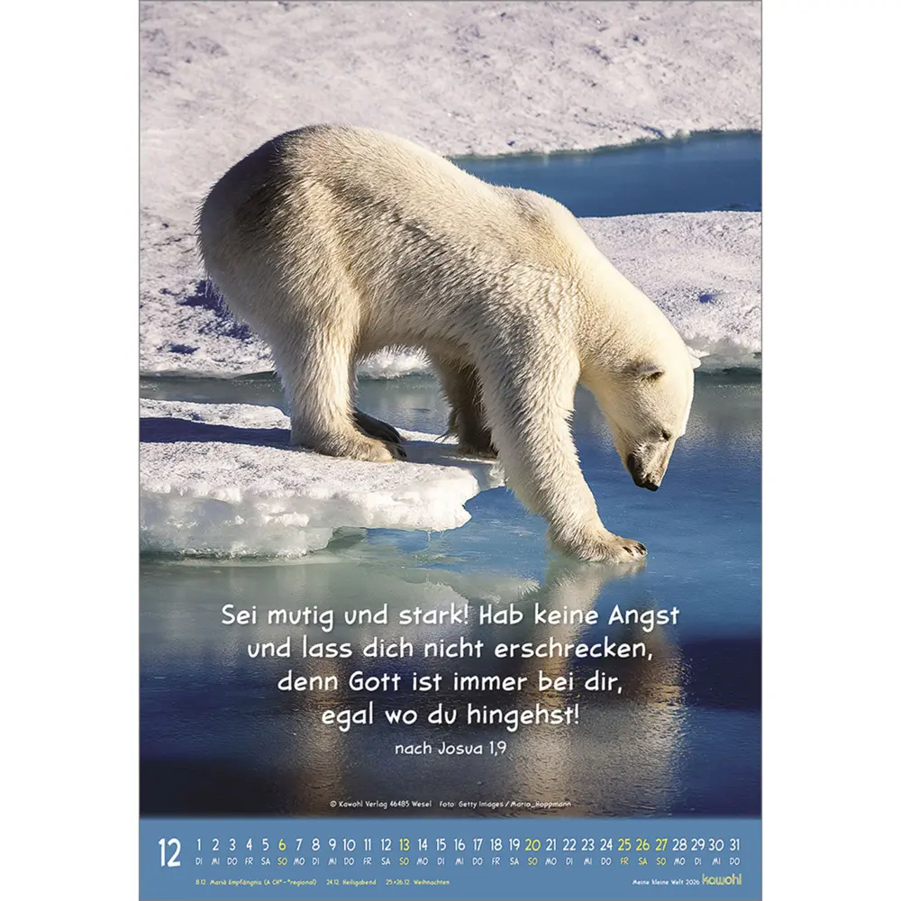 Bild: 9783754845066 | Meine kleine Welt 2026 | Tierkalender mit Bibelworten | Kalender
