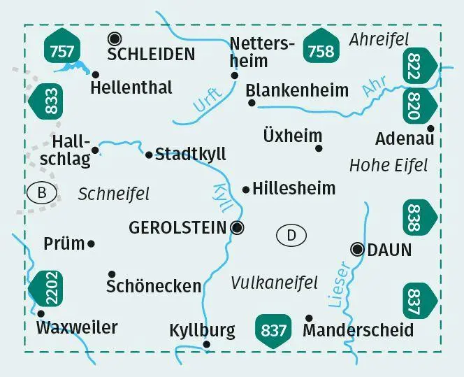 Bild: 9783991215066 | KOMPASS Wanderkarte 836 Schneifel, Ahreifel, Schleiden, Prüm, Daun,...
