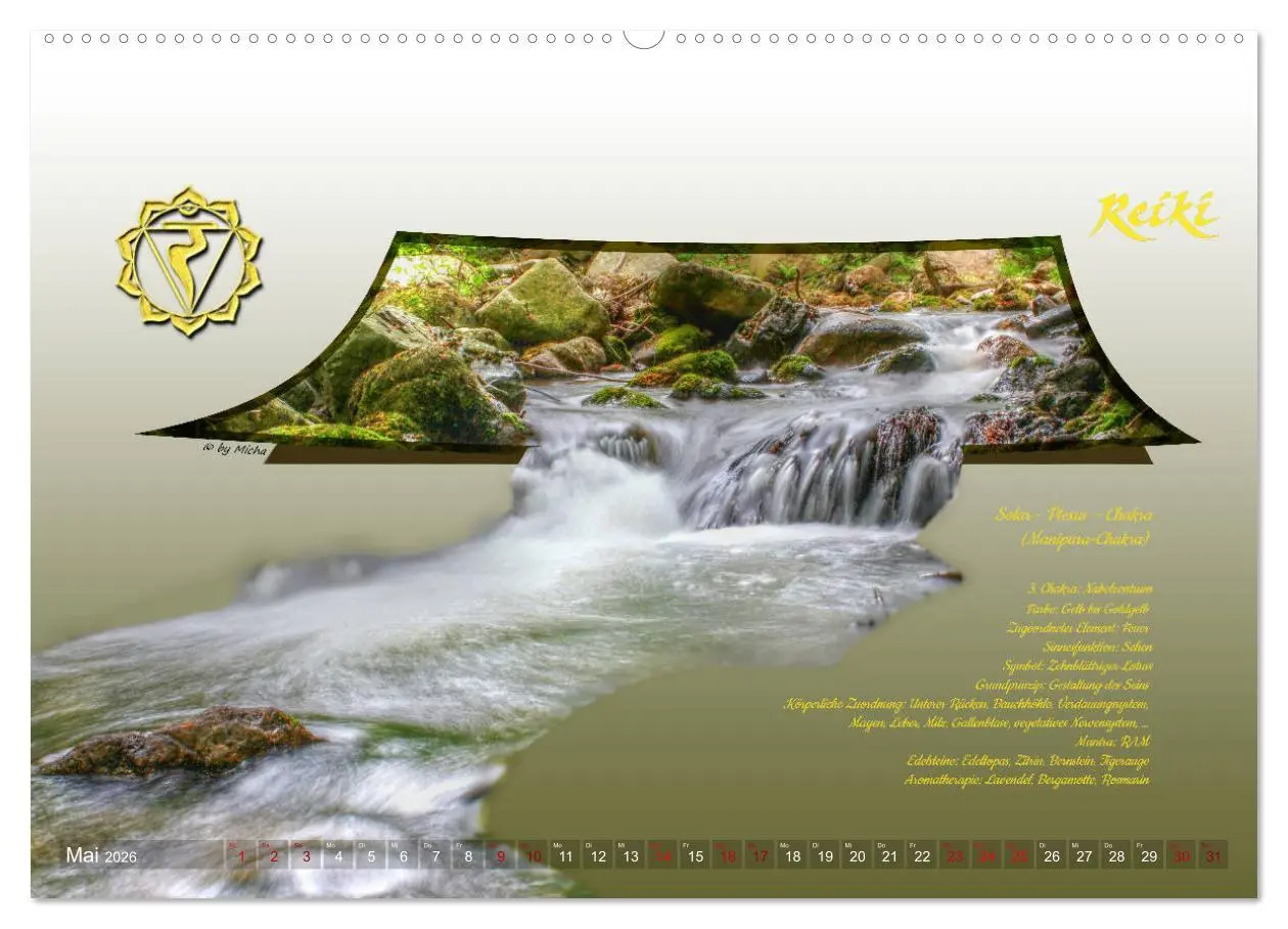 Bild: 9783457835166 | REIKI - Chakren und Lebensregeln (Wandkalender 2026 DIN A2 quer),...