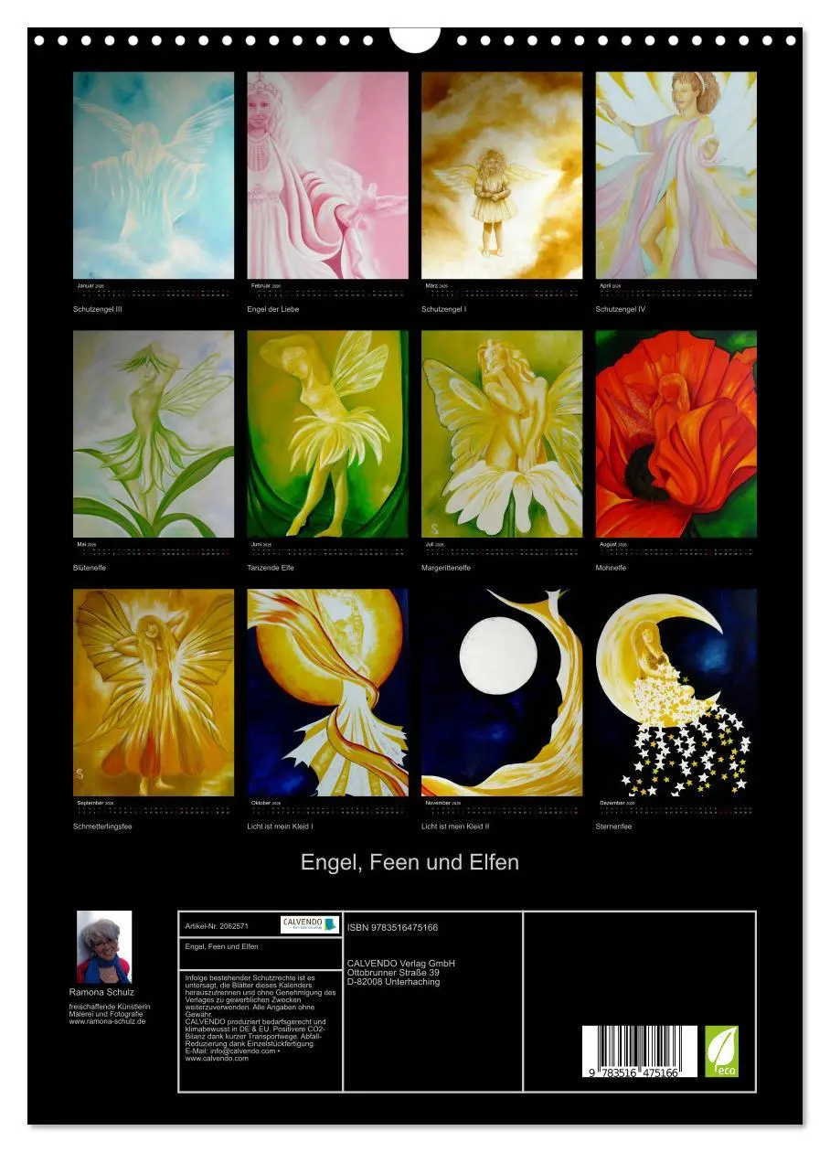 Bild: 9783516475166 | Engel, Feen und Elfen (Wandkalender 2026 DIN A3 hoch), CALVENDO...