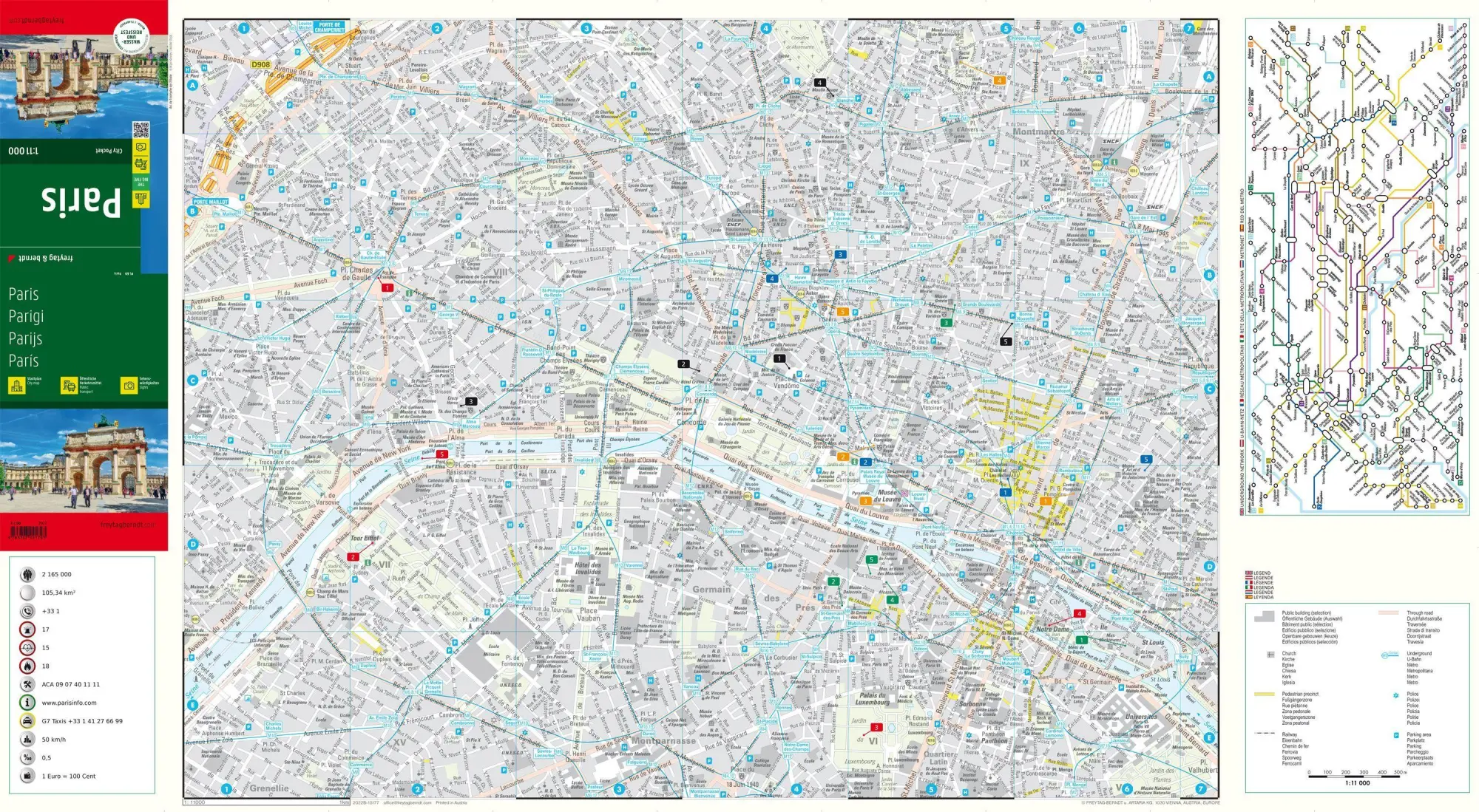 Bild: 9783707925166 | freytag &amp; berndt Innenstadtplan Paris 1:11.000 | Freytag &amp; Berndt