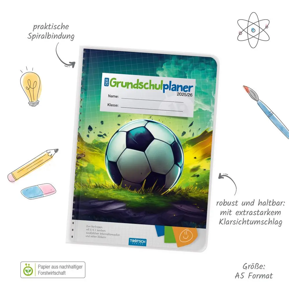 Bild: 9783988025166 | Trötsch Grundschulplaner Soccer 25/26 | Trötsch Verlag | Taschenbuch