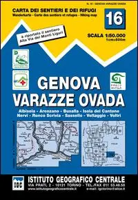 Cover: 9788896455166 | Carta n. 16 Genova, Varazze, Ovada 1:50.000. Carta dei sentieri e...