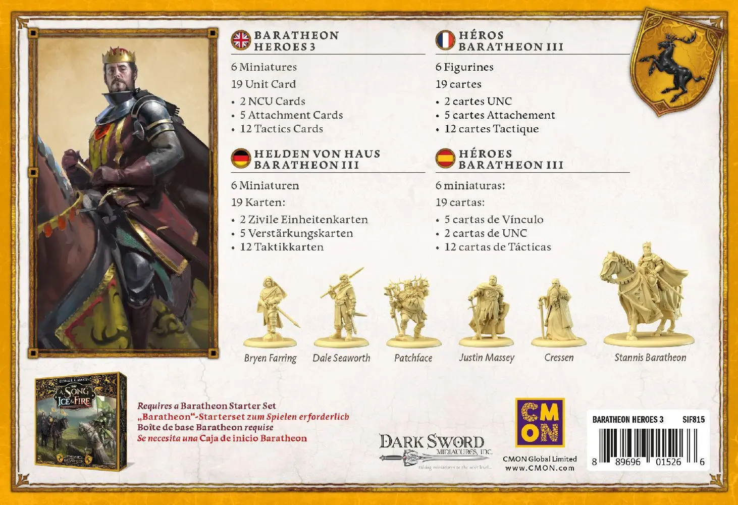 Bild: 889696015266 | Song of Ice &amp; Fire - Baratheon Heroes 3 (Helden von Haus Baratheon...