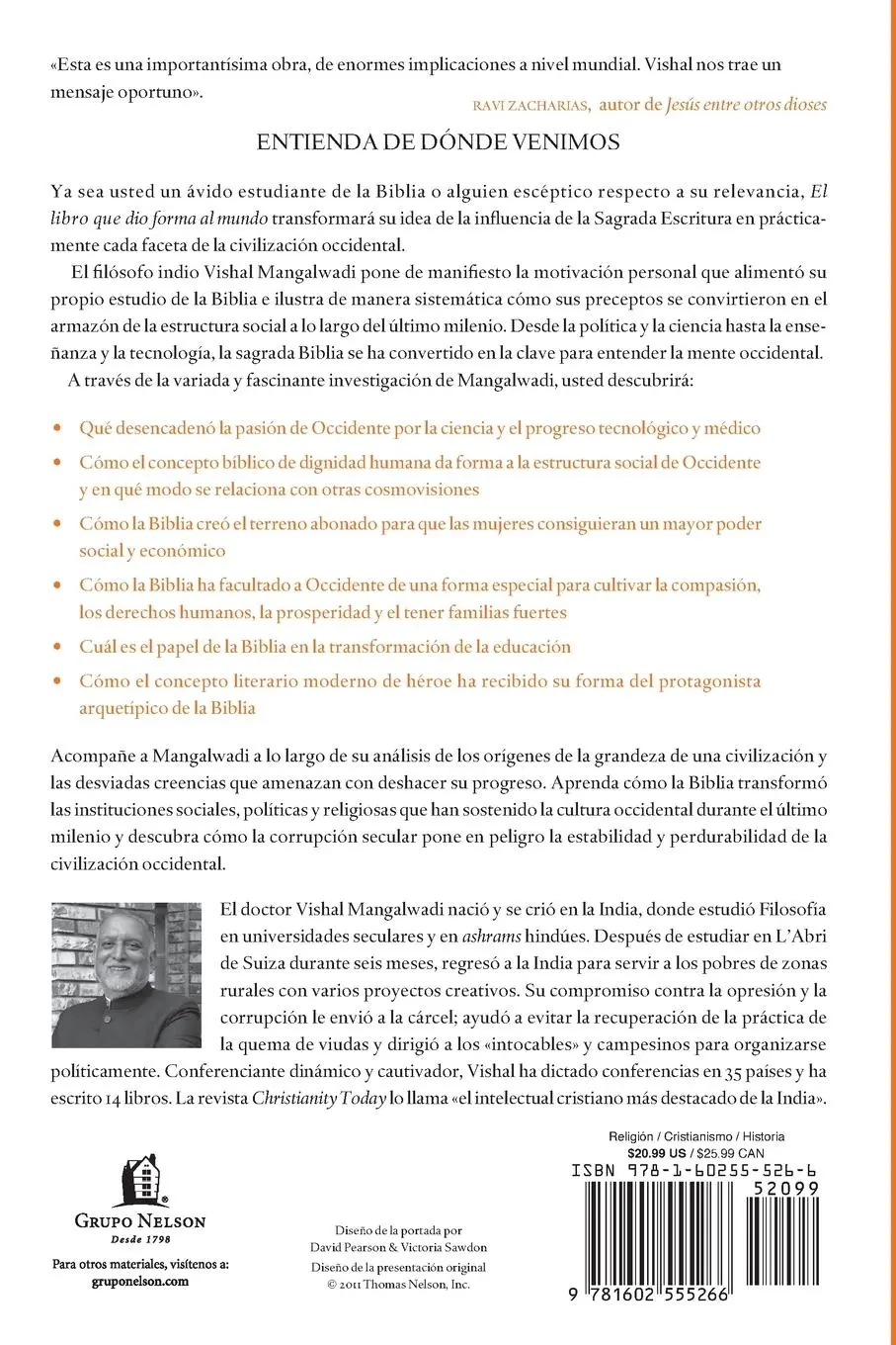 Rückseite: 9781602555266 | El Libro Que Dio Forma Al Mundo | Vishal Mangalwadi | Taschenbuch