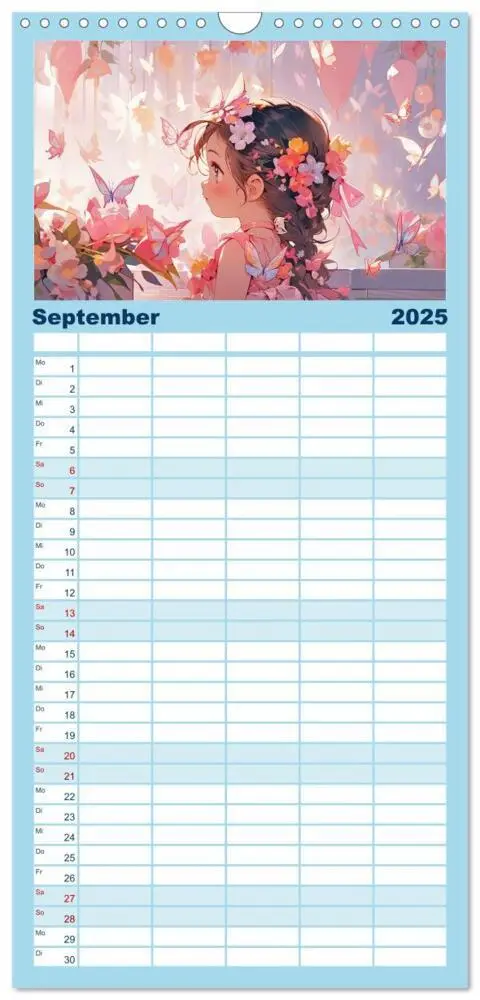 Bild: 9783457135266 | Familienplaner 2025 - Der Mädchen-Kalender mit 5 Spalten...