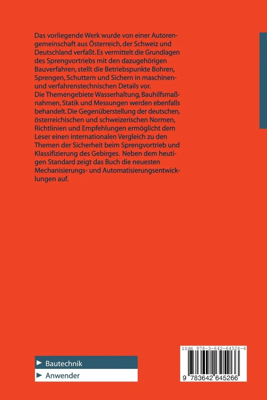 Rückseite: 9783642645266 | Tunnelbau im Sprengvortrieb | Bernhard Maidl (u. a.) | Taschenbuch