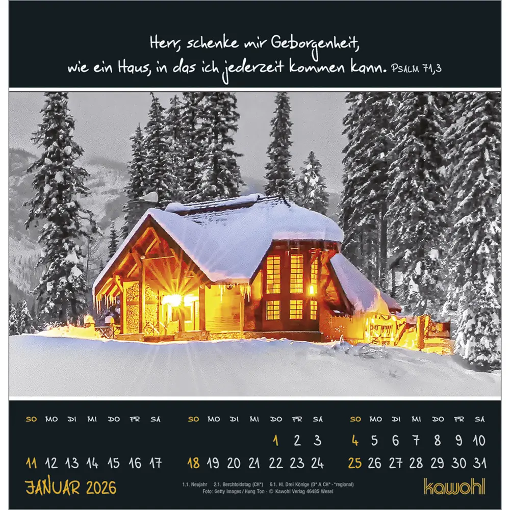 Bild: 9783754825266 | Kleine Wunder entdecken 2026 | Wandkalender mit christlichen Texten