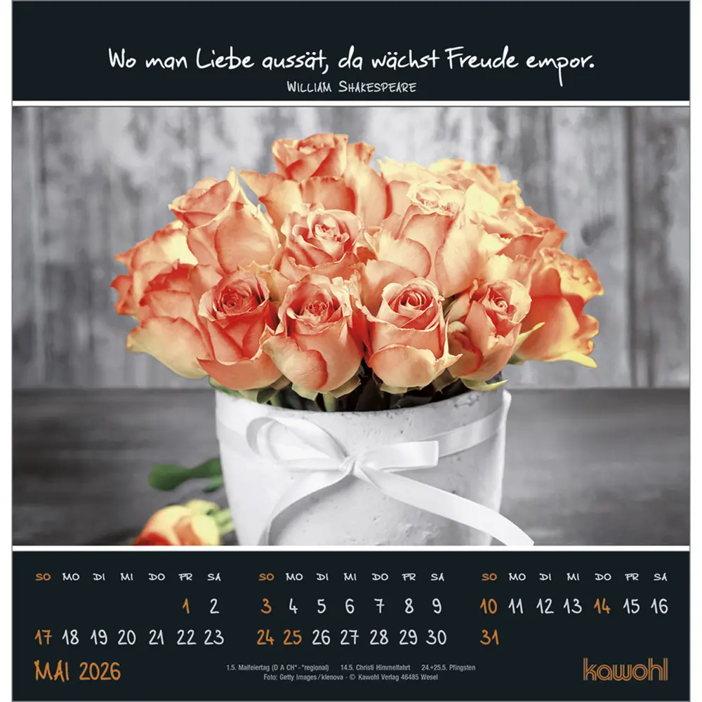 Bild: 9783754825266 | Kleine Wunder entdecken 2026 | Wandkalender mit christlichen Texten