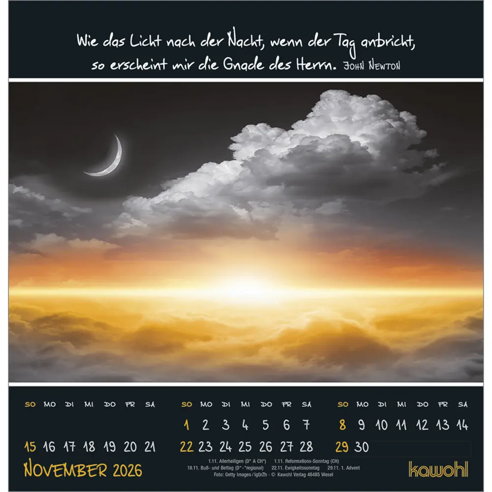 Bild: 9783754825266 | Kleine Wunder entdecken 2026 | Wandkalender mit christlichen Texten