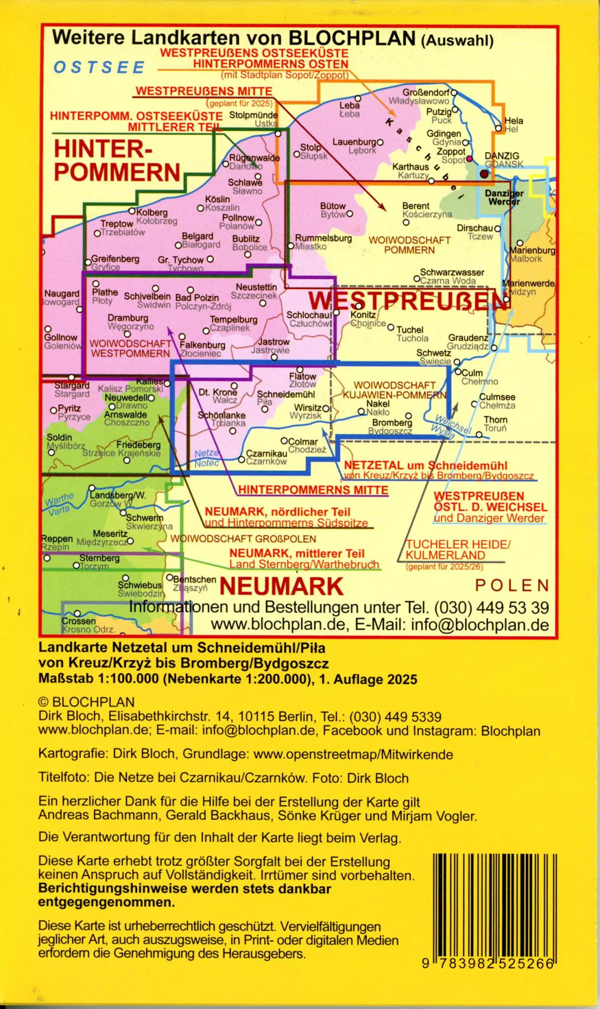 Bild: 9783982525266 | Landkarte Netzetal um Schneidemühl/Pila | Dirk Bloch | (Land-)Karte