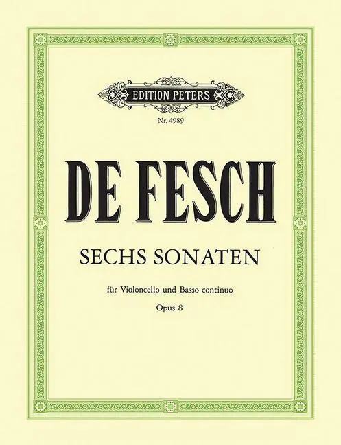 Cover: 9790014035266 | 6 Sonatas for Cello and Continuo Op. 8 | Taschenbuch | Englisch | 2022