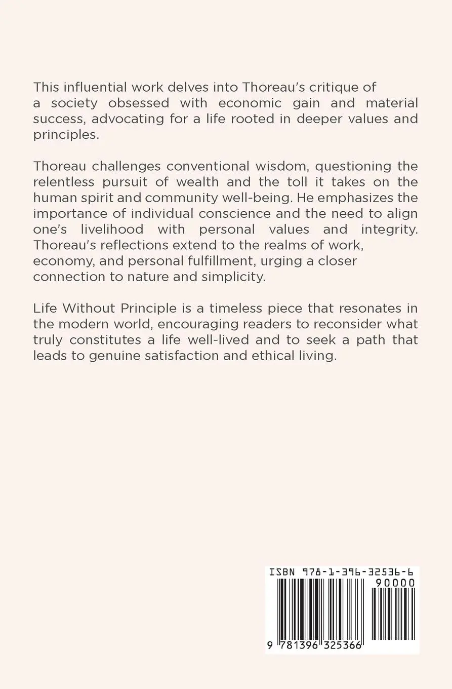 Rückseite: 9781396325366 | Life Without Principle | Henry David Thoreau | Taschenbuch | Englisch