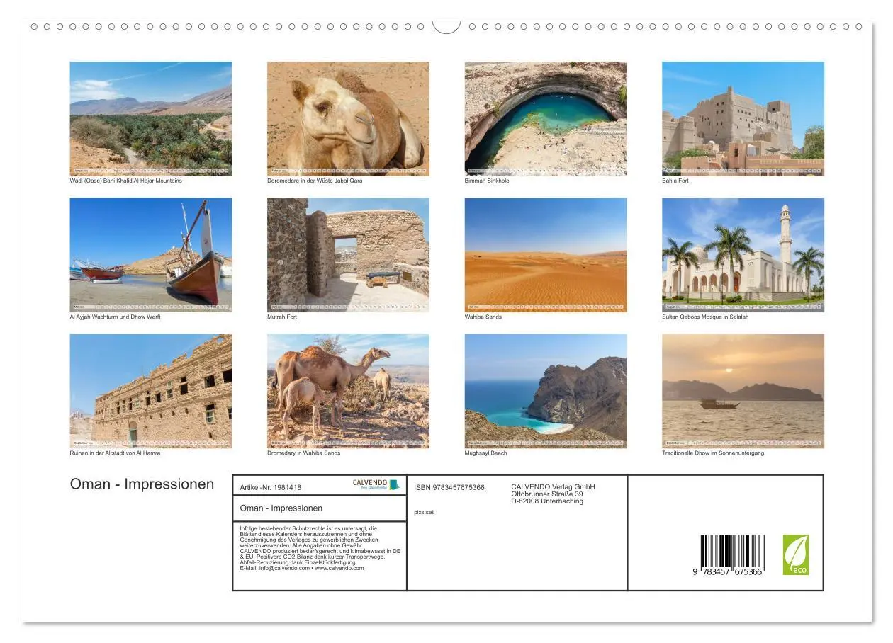 Bild: 9783457675366 | Oman - Impressionen (hochwertiger Premium Wandkalender 2026 DIN A2...