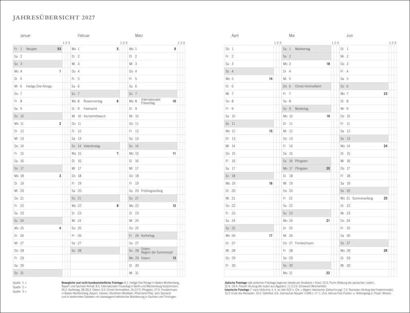 Bild: 9783756415366 | Diario Wochen-Kalenderbuch A6, grün 2027 | Buch | Bürokalender Heye