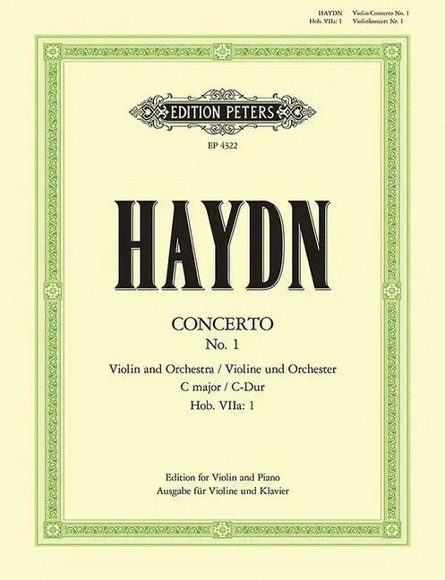 Cover: 9790300755366 | Konzert für Violine und Orchester Nr. 1 C-Dur Hob. VIIa: 1 | Haydn