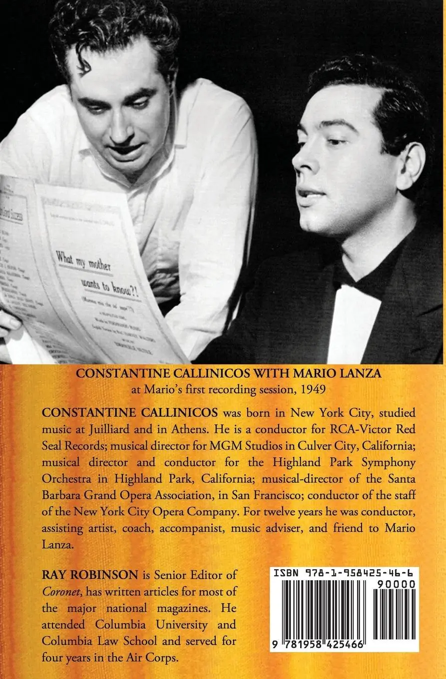 Rückseite: 9781958425466 | The Mario Lanza Story | Constantine Callinicos | Taschenbuch | 2023