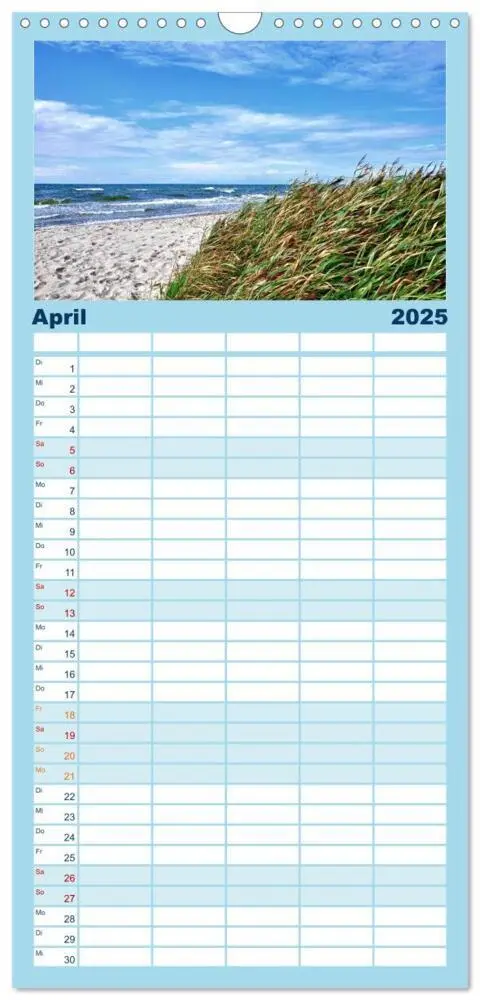 Bild: 9783457115466 | Familienplaner 2025 - MEER - Mehr! mit 5 Spalten (Wandkalender, 21...