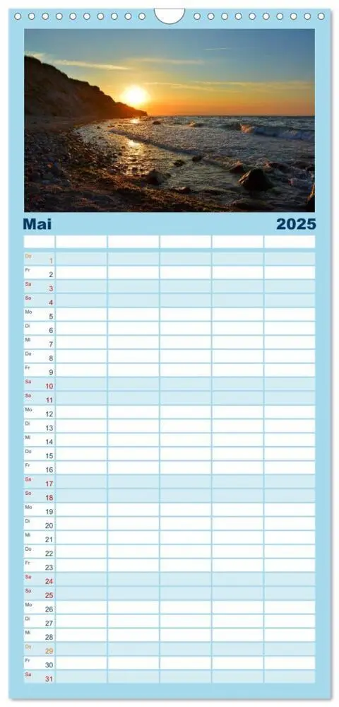 Bild: 9783457115466 | Familienplaner 2025 - MEER - Mehr! mit 5 Spalten (Wandkalender, 21...