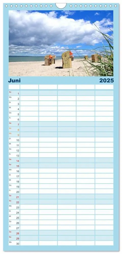 Bild: 9783457115466 | Familienplaner 2025 - MEER - Mehr! mit 5 Spalten (Wandkalender, 21...