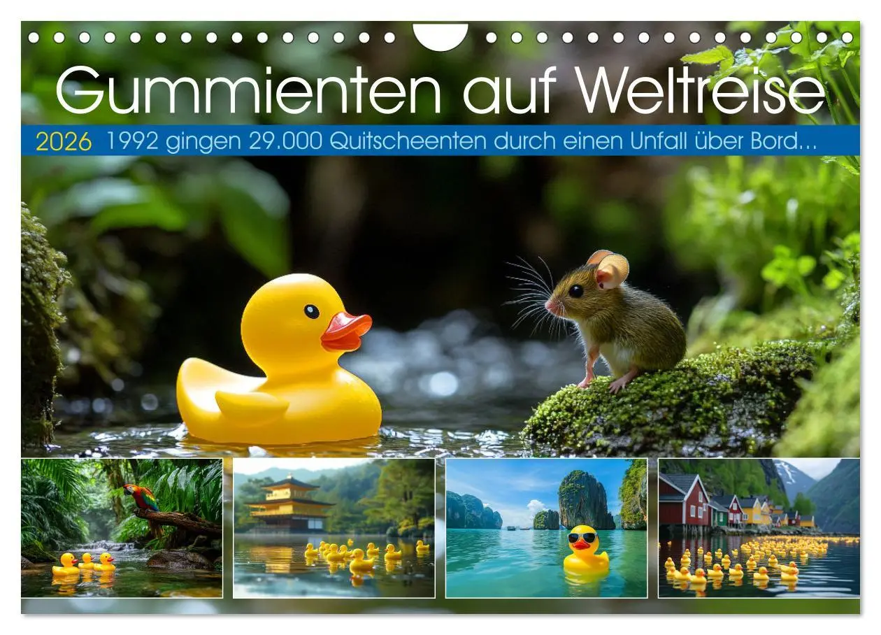 Cover: 9783457285466 | Gummienten auf Weltreise (Wandkalender 2026 DIN A4 quer), CALVENDO...