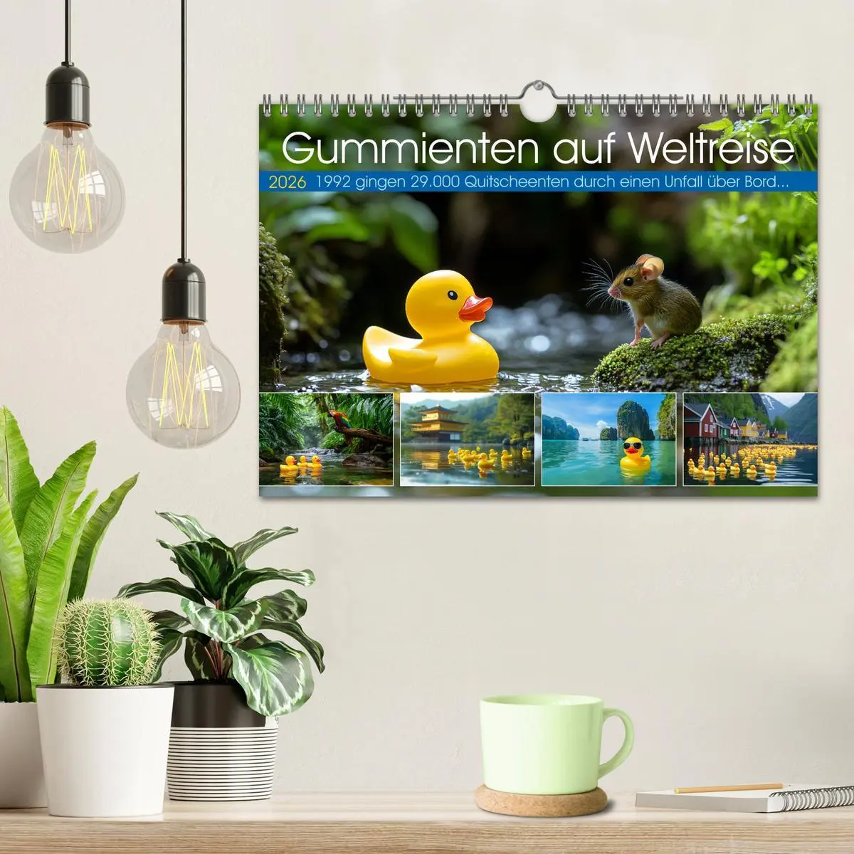 Bild: 9783457285466 | Gummienten auf Weltreise (Wandkalender 2026 DIN A4 quer), CALVENDO...