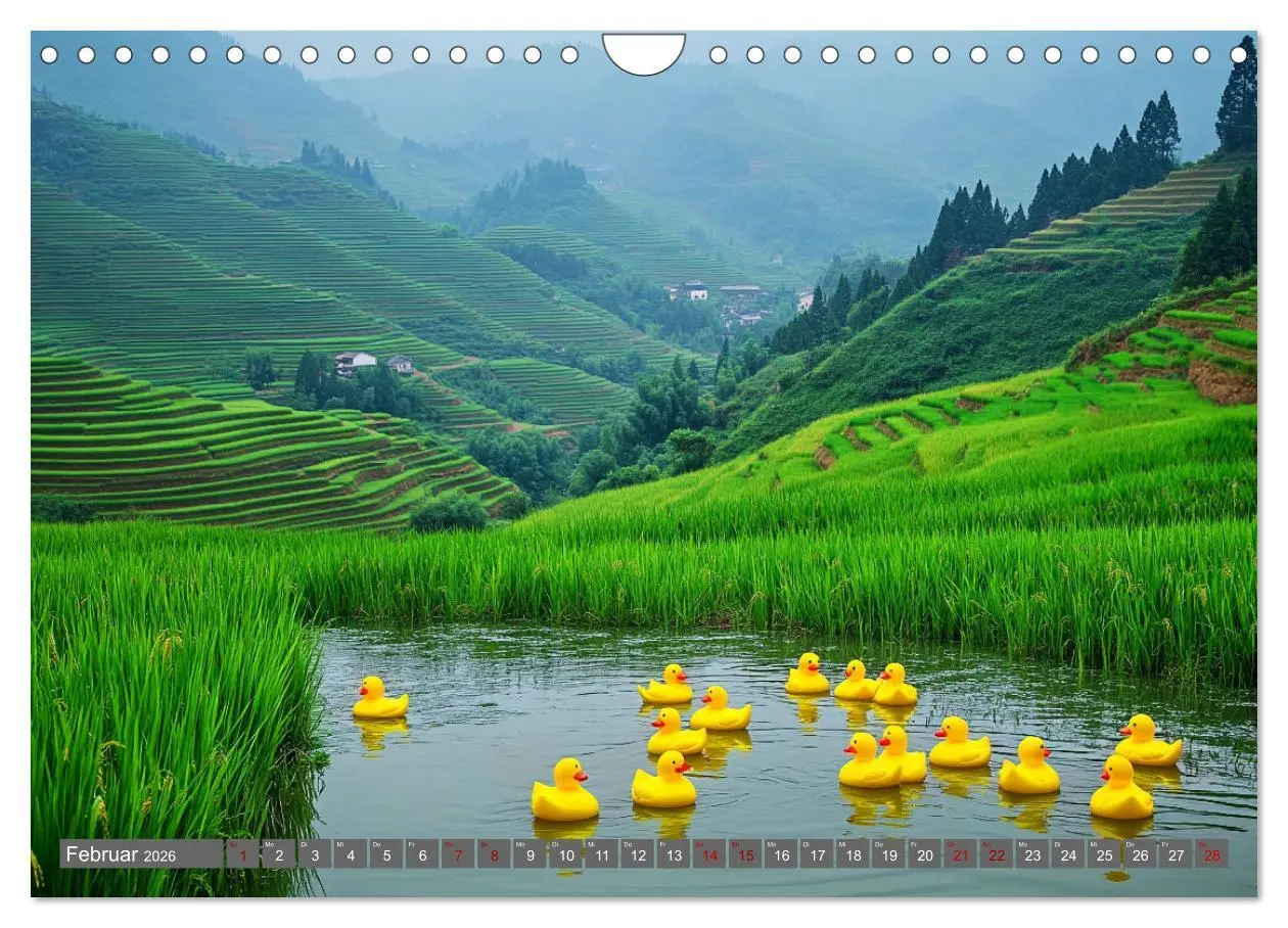 Bild: 9783457285466 | Gummienten auf Weltreise (Wandkalender 2026 DIN A4 quer), CALVENDO...