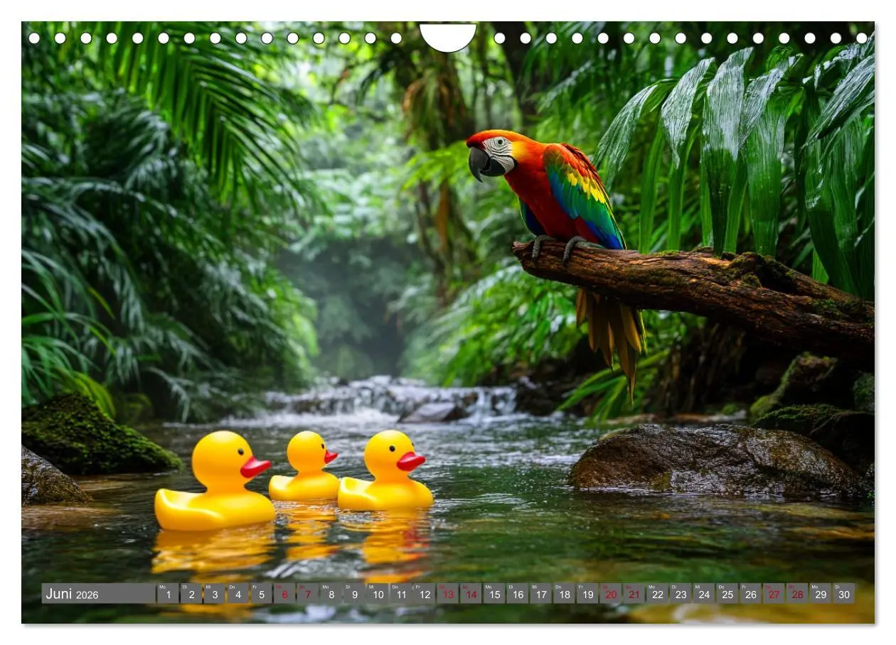 Bild: 9783457285466 | Gummienten auf Weltreise (Wandkalender 2026 DIN A4 quer), CALVENDO...
