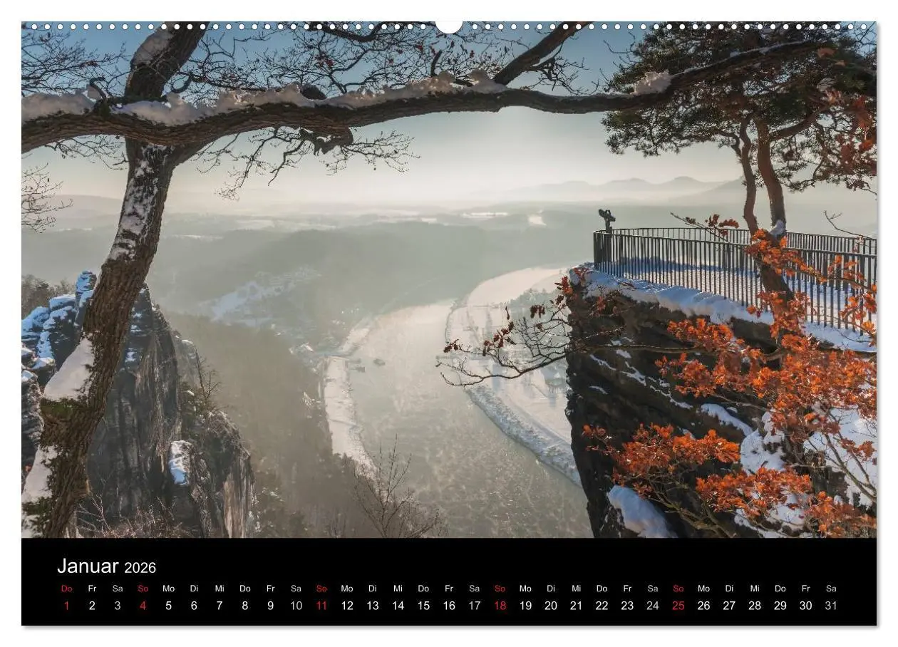 Bild: 9783516205466 | Sächsische Schweiz (Wandkalender 2026 DIN A2 quer), CALVENDO...