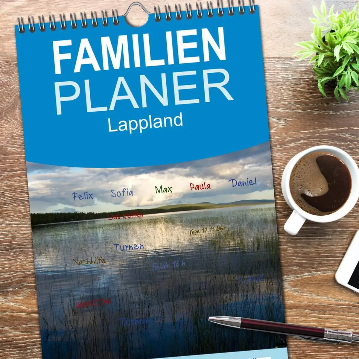 Bild: 9783516515466 | Familienplaner 2026 - Lappland mit 5 Spalten (Wandkalender, 21 x 45...